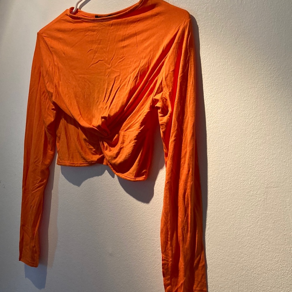 Orange crop sweater